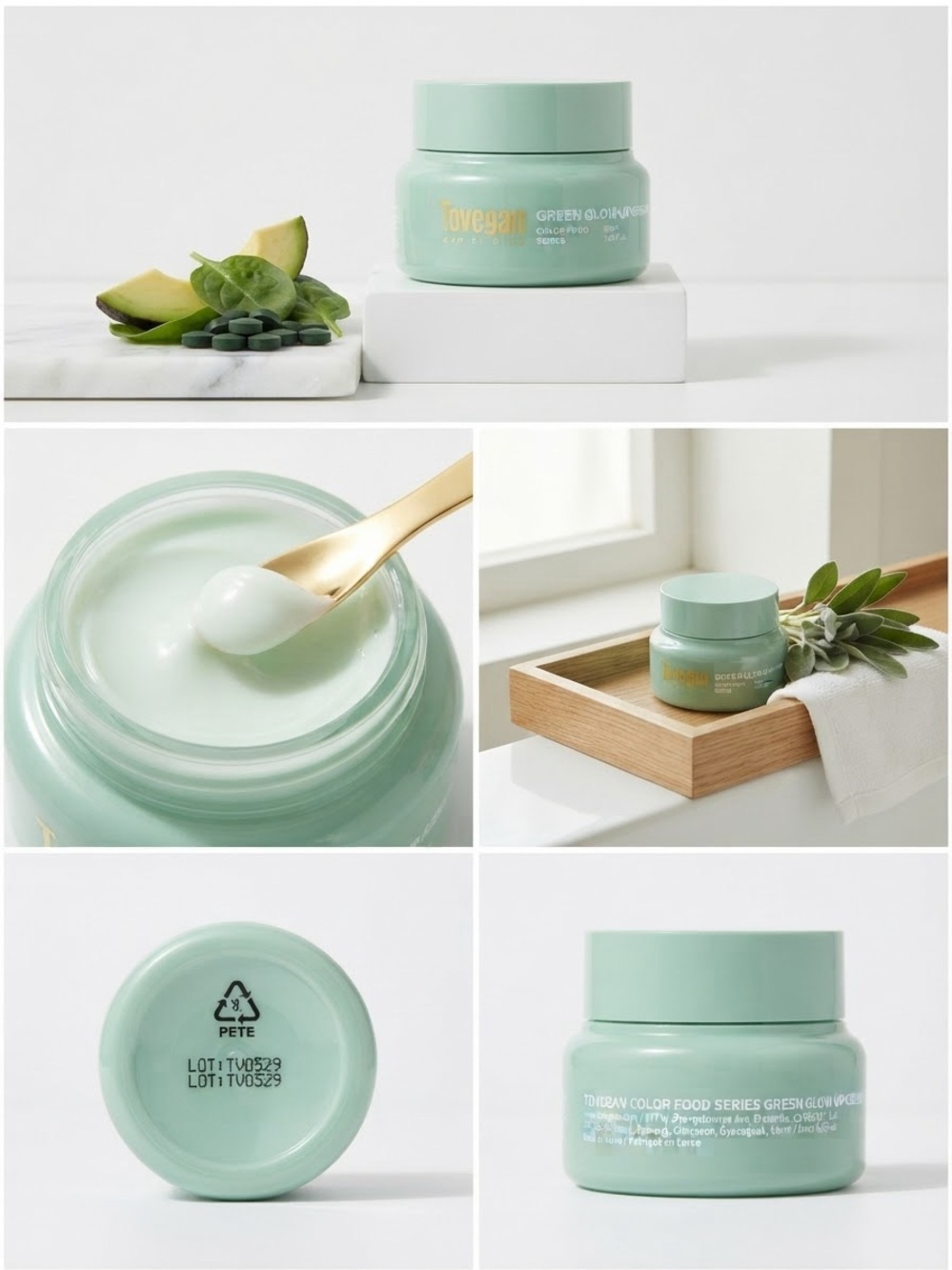 Tovegan Green Glow-Up Cream 50ml NIB Skincare